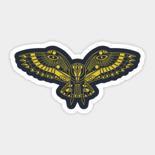 Detailed Golden Owl Sticker